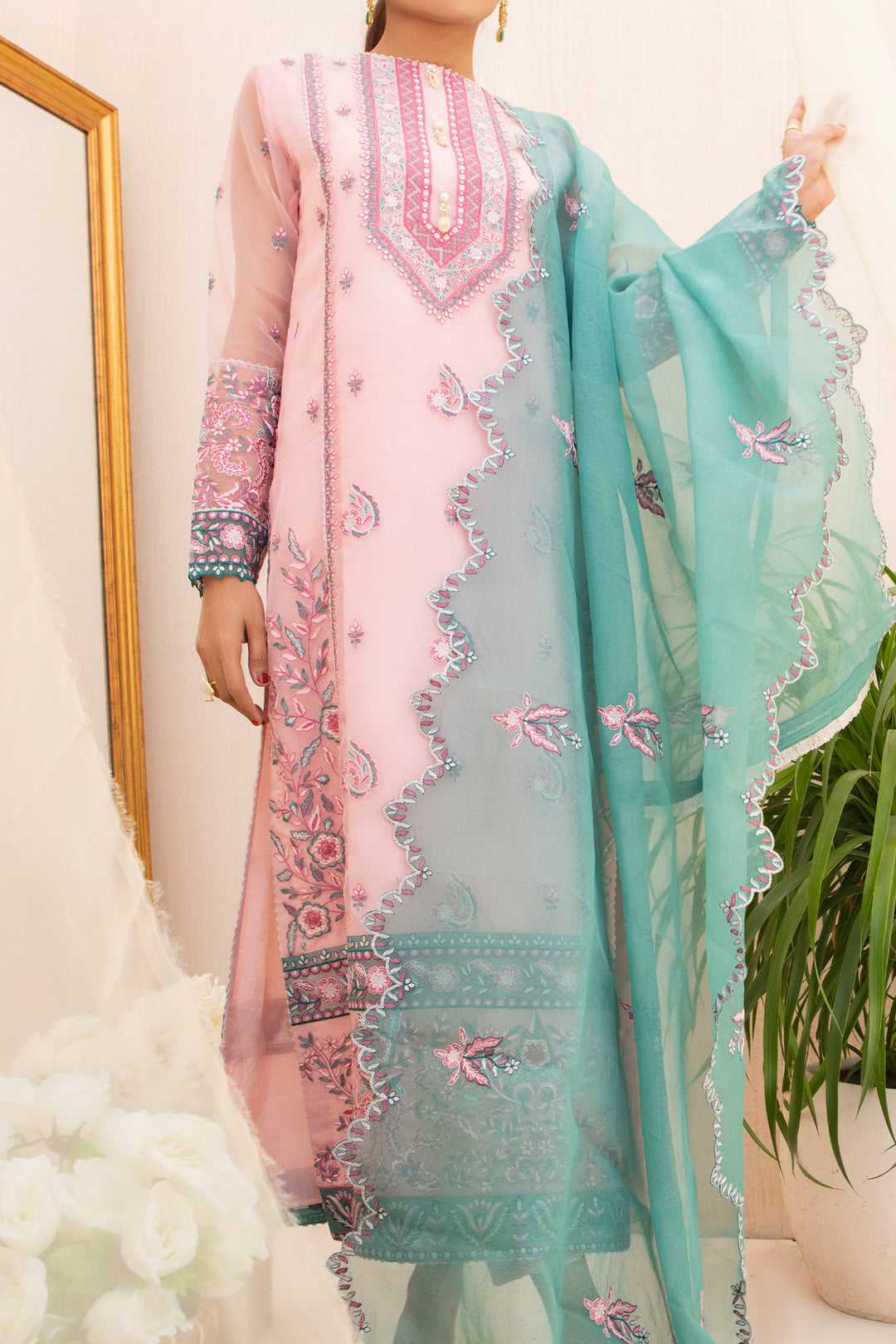 Pink Embroidered Dress | UP TO 72% OFF